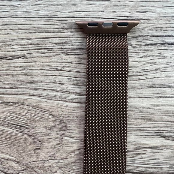 NEW BAND BROWN COFFEE Milanese Stainless For Apple Watch - Picture 3 of 5